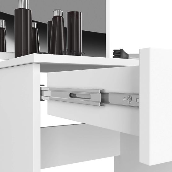 KOSMETIKSCHMINKTISCH MIT SPIEGEL P-2/SL 500x600 RECHTS PK WEISS