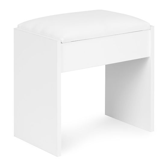 Kosmetischer Frisiertisch mit Spiegel und LED-Beleuchtung 4 Schubladen Hocker ModernHome