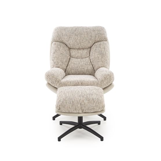 KRONOS Sessel mit Fußhocker, beige / mehrfarbig (1p=1 Stück)