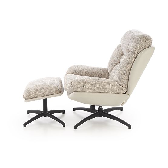 KRONOS Sessel mit Fußhocker, beige / mehrfarbig (1p=1 Stück)