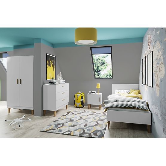 KUBI Nachttisch - weiß