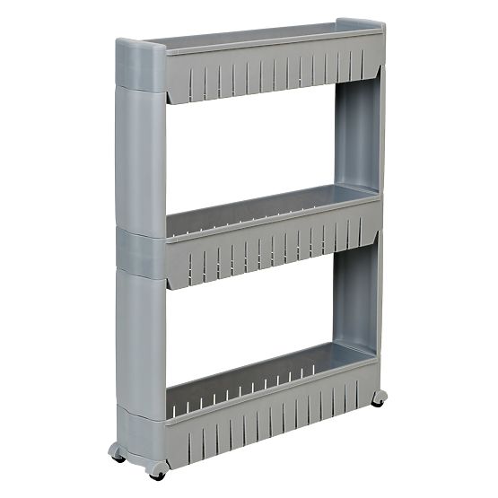 Küchen- und Badezimmerregal grau 3 Ebenen Leira