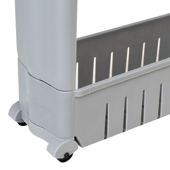 Küchen- und Badezimmerregal grau 3 Ebenen Leira