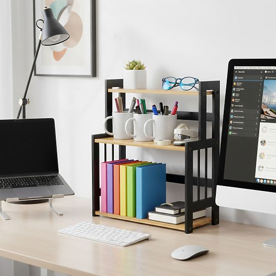 Küchenregal für Gewürze CEZAR NATURAL BLACK