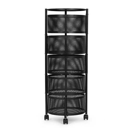 Küchenregal Helfer Organizer drehbare Regalböden 5 Ebenen Metall ModernHome