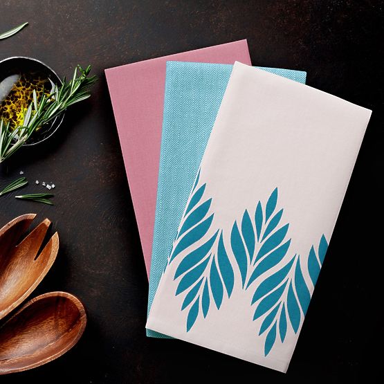 Küchentuch LETTY rosa mit modernem Druck im modernen Stil 50x70 ameliahome