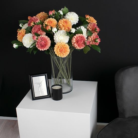 Kunstblume PFINGSTROSE orange Farbe moderner Stil ameliahome