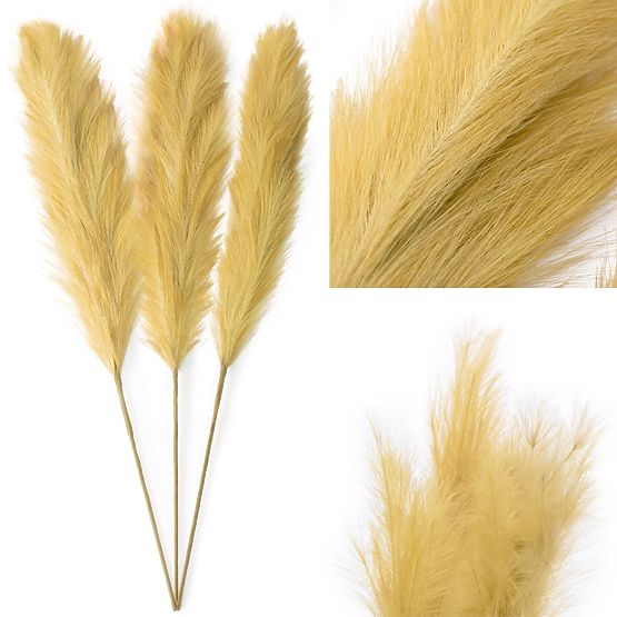 Künstliche Blume PAMPLY Farbe Senfgelb ameliahome