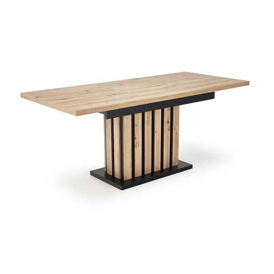 LAMELLO ausziehbarer Tisch 160-210/90 cm Eiche Artisan/Schwarz