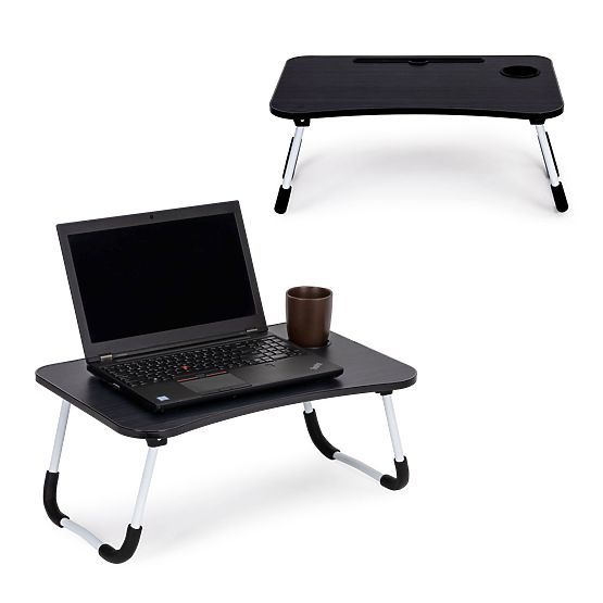 Laptop-Tisch für das Bett 60x40cm - Schwarz