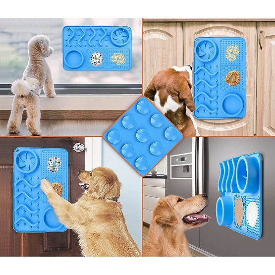 LICK MAT FÜR LANGSAMERE NAHRUNGSAUFNAHME GRAU