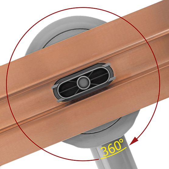Linearer Abfluss REA NEOX SLIM PRO gebürstetes Kupfer 60