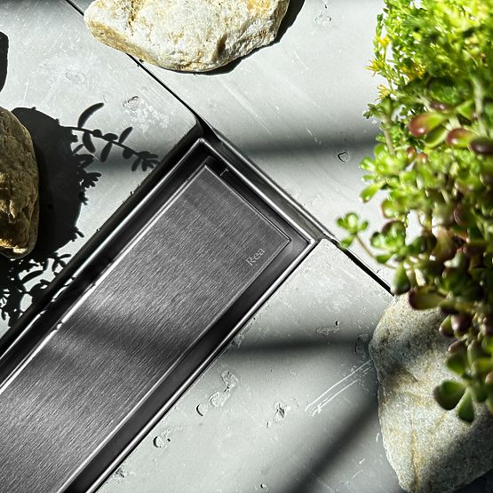 Linienablauf REA NEOX PRO Gebürsteter Stahl 50