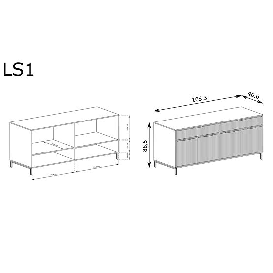 LINKaSTYLE Kommode LS1 Kaschmir