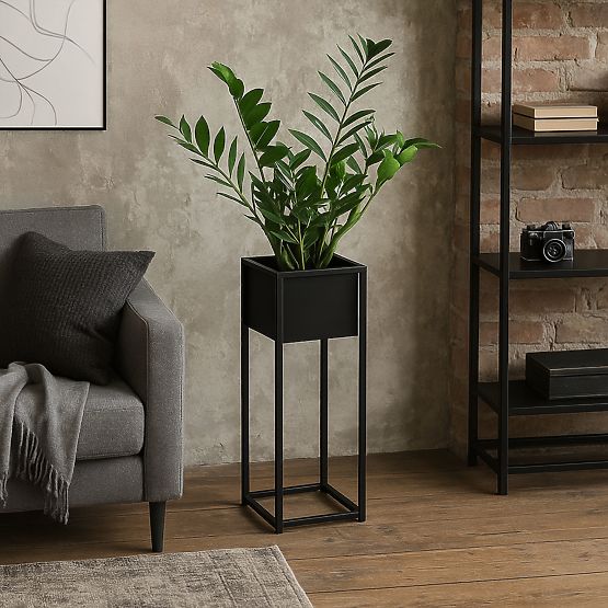 Loft-Blumentopf Concove 60 cm schwarz