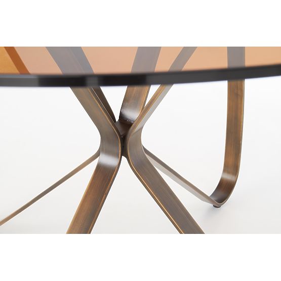 LUNGO Tisch antikes Gold / Braun (2p=1 Stück)