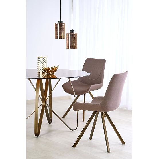 LUNGO Tisch antikes Gold / Braun (2p=1 Stück)