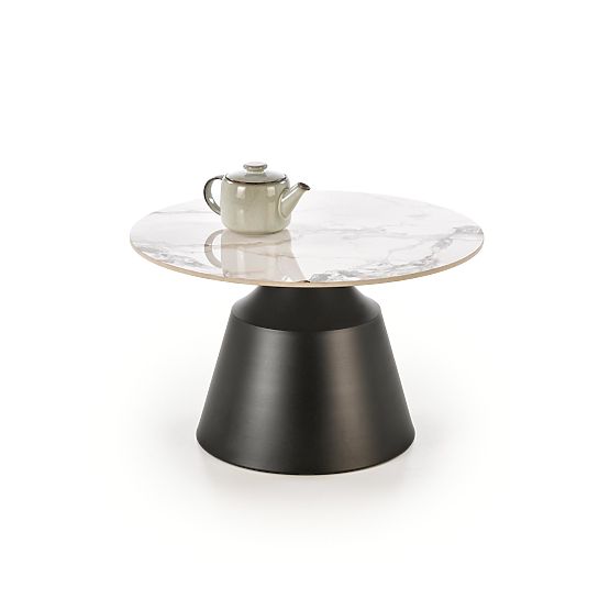 MAGNETA Set aus 2 Bänken, weißer Marmor / schwarz (2p=1Stk)