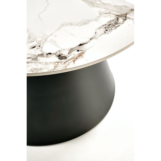 MAGNETA Set aus 2 Bänken, weißer Marmor / schwarz (2p=1Stk)