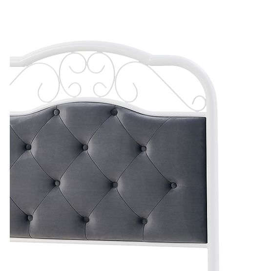 Metallbett FABRIZIA 90 x 200 cm – Weiß