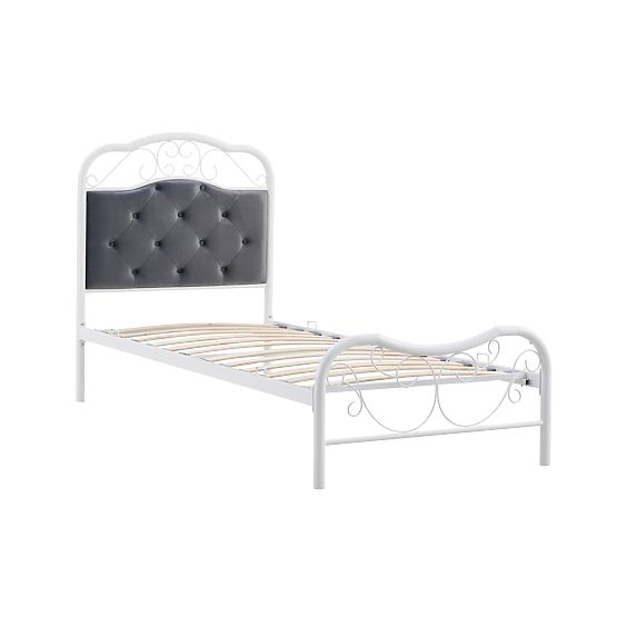 Metallbett FABRIZIA 90 x 200 cm – Weiß