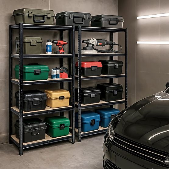 METALLREGAL 90x40x180 SCHWARZ