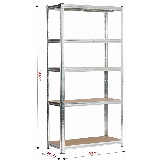 METALLREGAL 90x40x180 SILBER