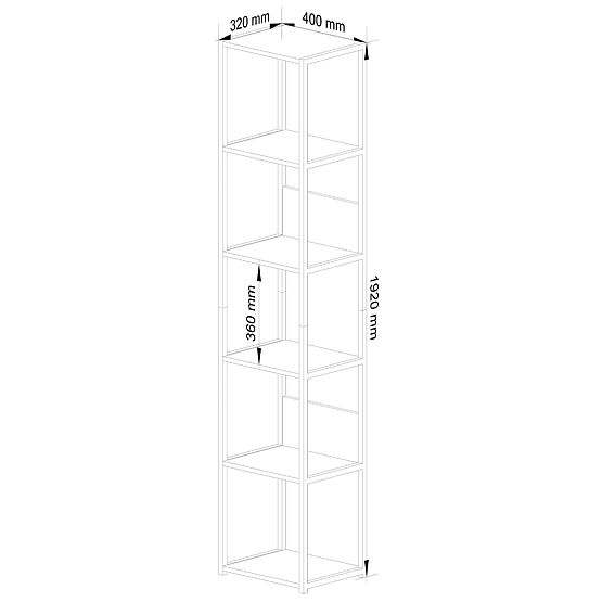 METALLREGAL LOFT 400 SCHWARZ/EICHE CRAFT