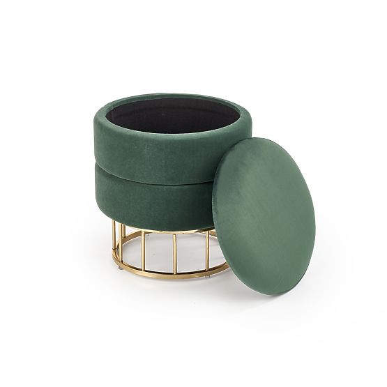 MINTY Pouf dunkelgrün / gold (1p=1 Stk)