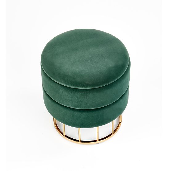 MINTY Pouf dunkelgrün / gold (1p=1 Stk)
