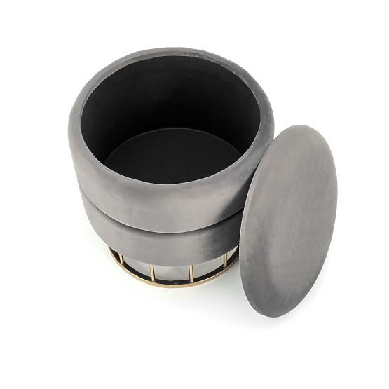 MINTY Pouf Grau / Gold (1p=1Stk)