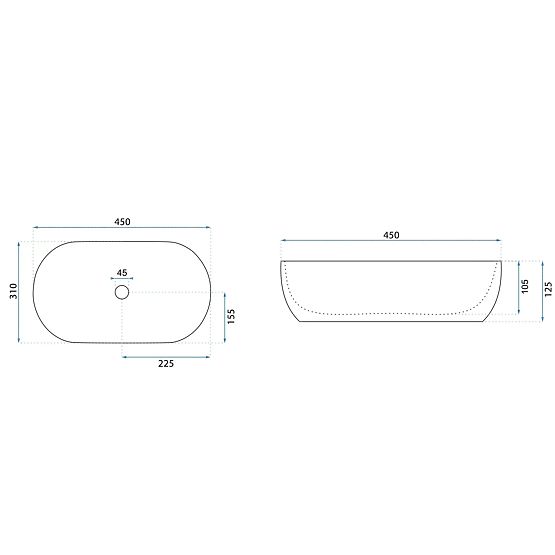 Möbelwaschbecken Rea Amelia 45