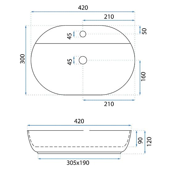 Möbelwaschbecken REA Aura 42