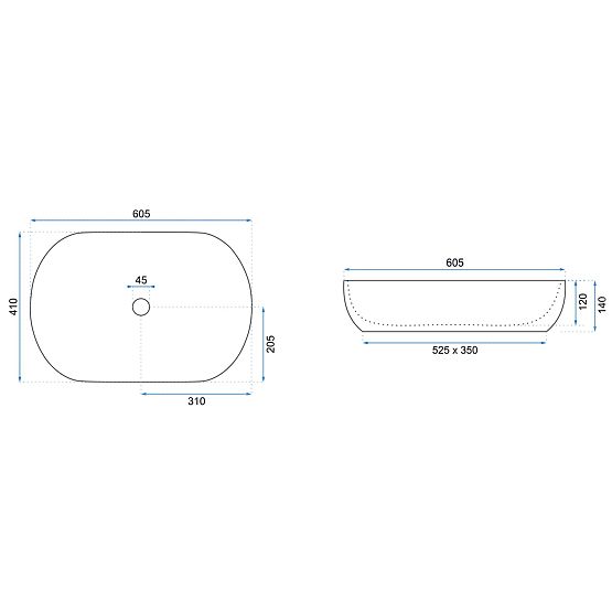 Möbelwaschbecken Rea Cleo 61 Weiß