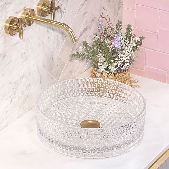 Möbelwaschbecken Rea Cristal Transparent 35