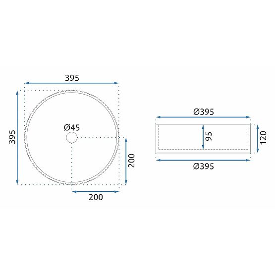 Möbelwaschbecken Rea Ingrid Grau