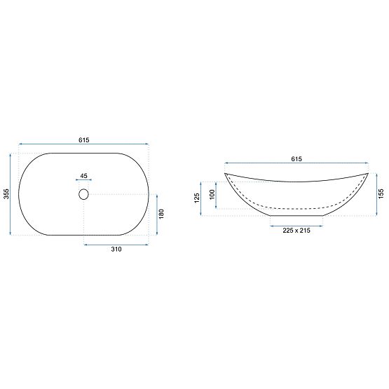 Möbelwaschbecken Rea Royal Blueberry Matt