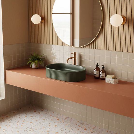 Möbelwaschbecken Rea Vanda Olive Matt