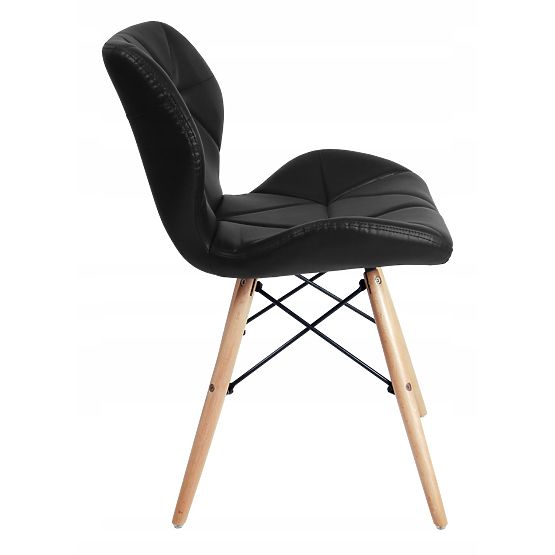 Moderne gepolsterter Stuhl MURET schwarz