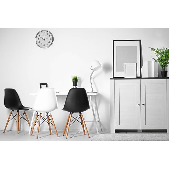 Moderne Stuhl Paris DSW weiß