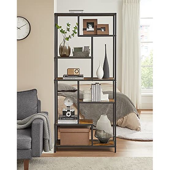 Moderne Wohnzimmer-Bibliothek mit 6 Regalen