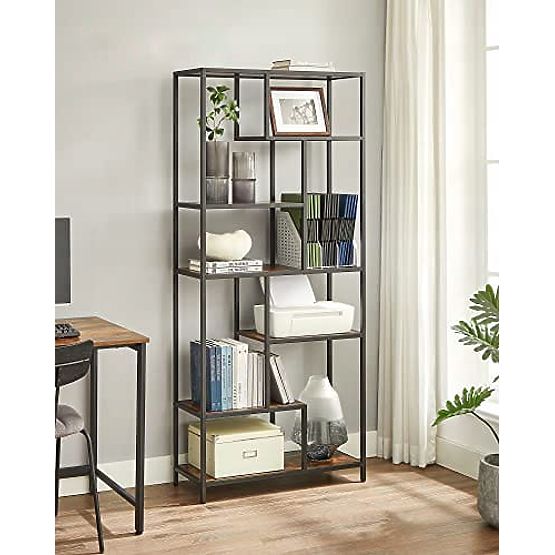 Moderne Wohnzimmer-Bibliothek mit 6 Regalen