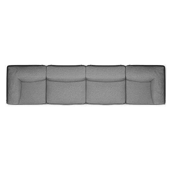 Modulare Garten-Ecksofa Vacuum V mit Bezug, grau