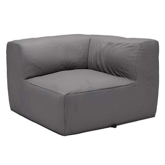 Modulare Garten-Ecksofa Vacuum Vll mit Bezug, grau