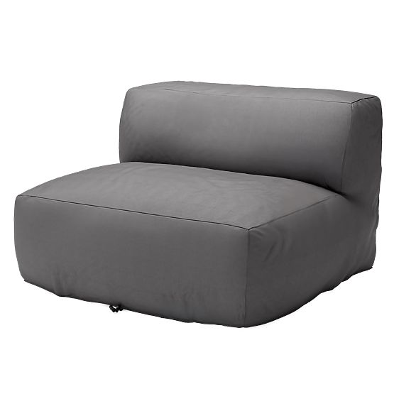 Modulare Garten-Ecksofa Vacuum Vll mit Bezug, grau