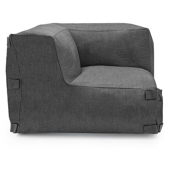 Modulare Garten-Ecksofa Vacuum Vll mit Bezug, grau