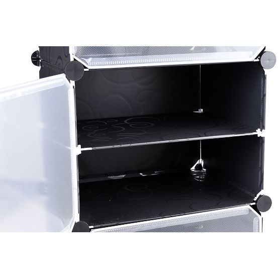 Modularer Schuhschrank Kleiderschrank Pola schwarz