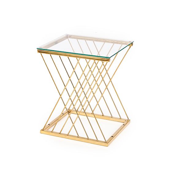 NANCY Tisch gold / transparent