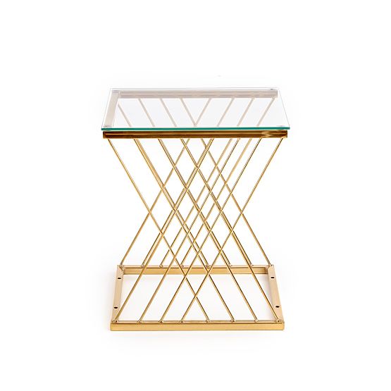 NANCY Tisch gold / transparent