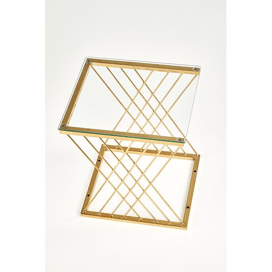 NANCY Tisch gold / transparent